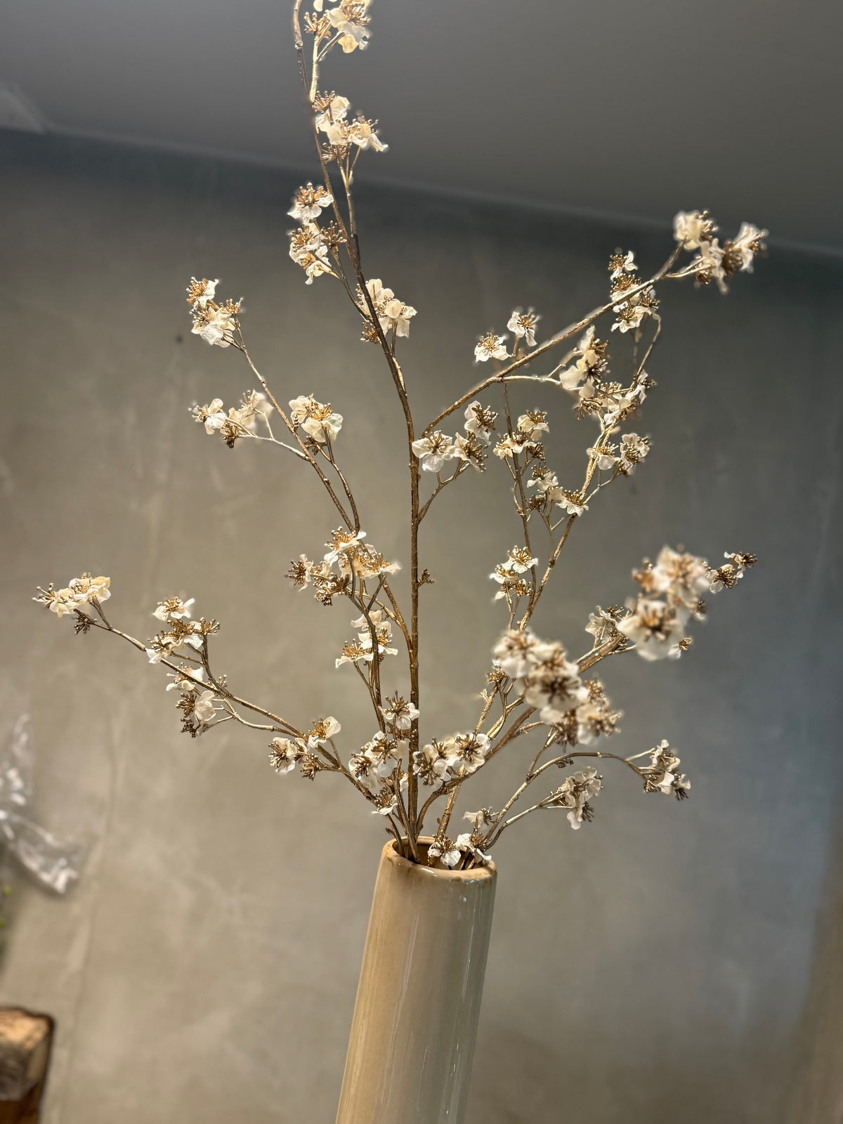 Zijdentak crème/gold