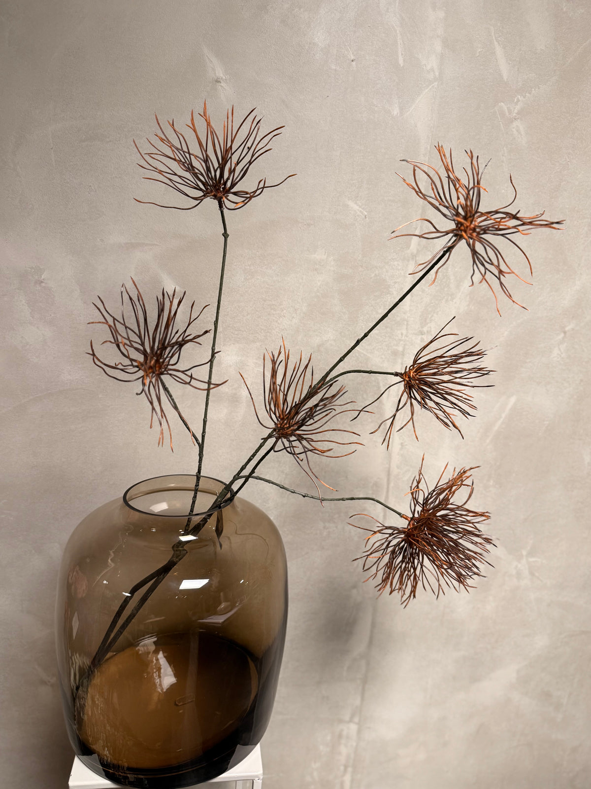 Kunstbloem Grevillea M bruin