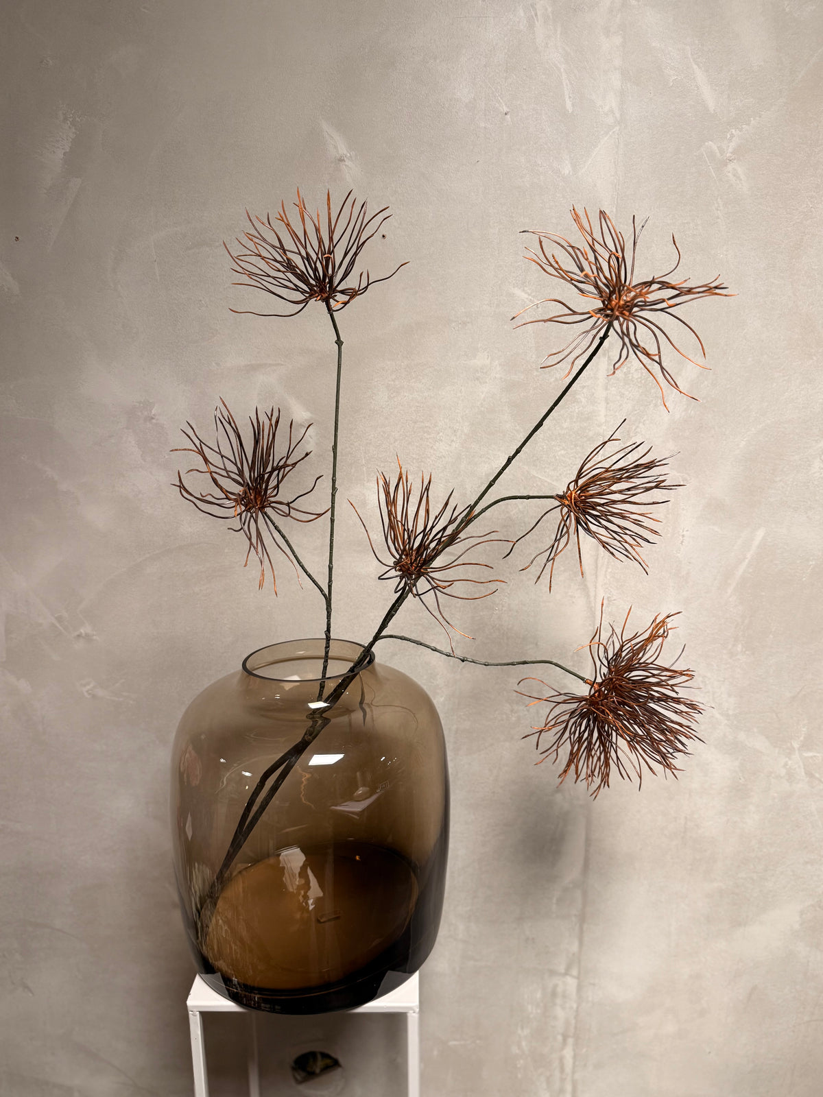 Kunstbloem Grevillea M bruin