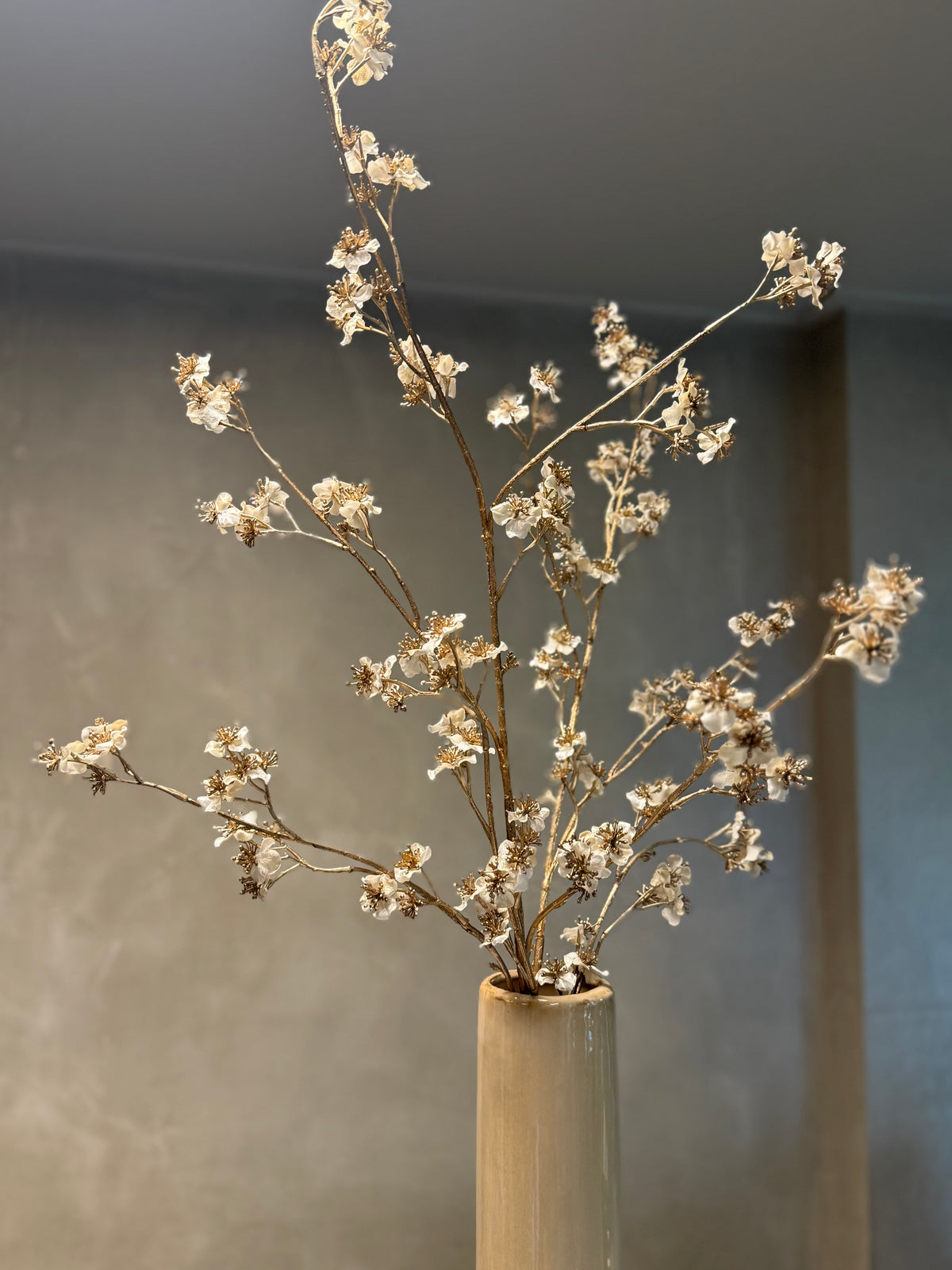 Zijdentak crème/gold