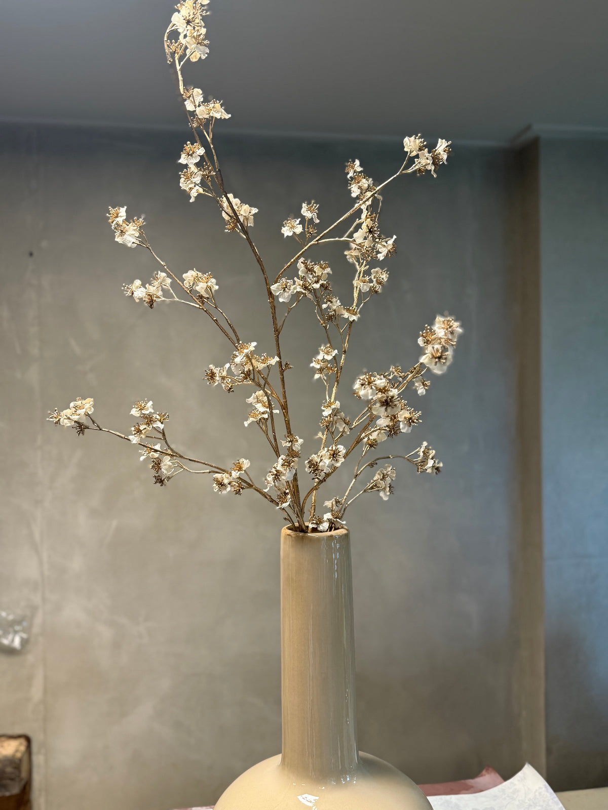 Zijdentak crème/gold