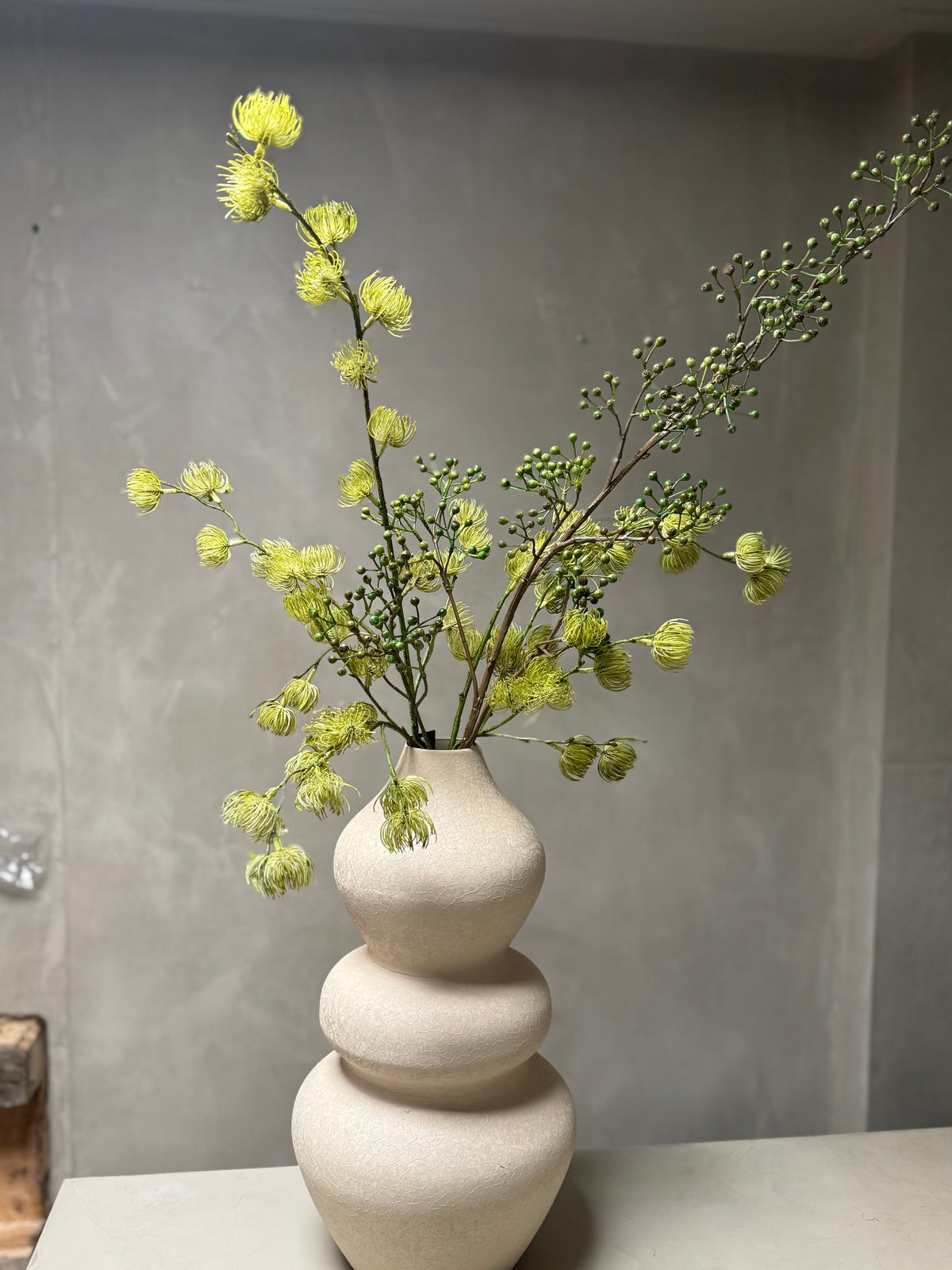 Kunstknop Clematis groen-L10B10H96CM