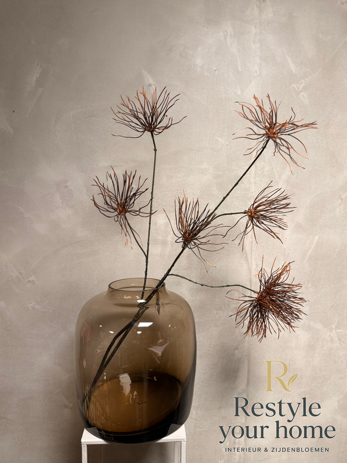 Kunstbloem Grevillea M bruin