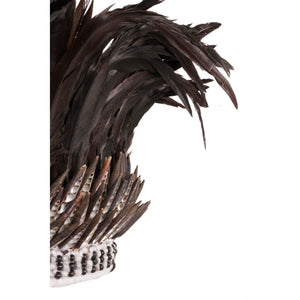 A5.1a Tribal Shell & feather hat black