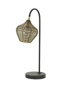 Tafellamp 27x20x61 cm ALVARO antiek brons+mat zwart