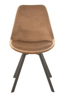 Chair Helene Metal/Textile Brown