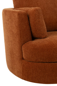 Chair Swivel Poplar Wood/Foam Rusty
