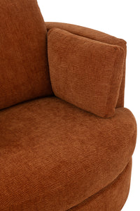Chair Swivel Poplar Wood/Foam Rusty