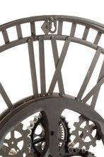 Afbeelding in Gallery-weergave laden, Clock Roman Numerals Visible Mecanism Metal Antique Gold

