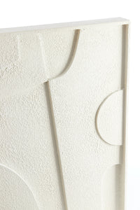 Wall ornament 80x8x60 cm COLINO wood cream
