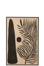 Afbeelding in Gallery-weergave laden, Frame Leaf Abstract Wood/Canvas Brown/Black
