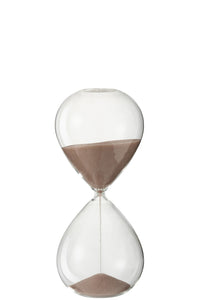 Hourglass Deco Glass/Sand Light Pink Medium