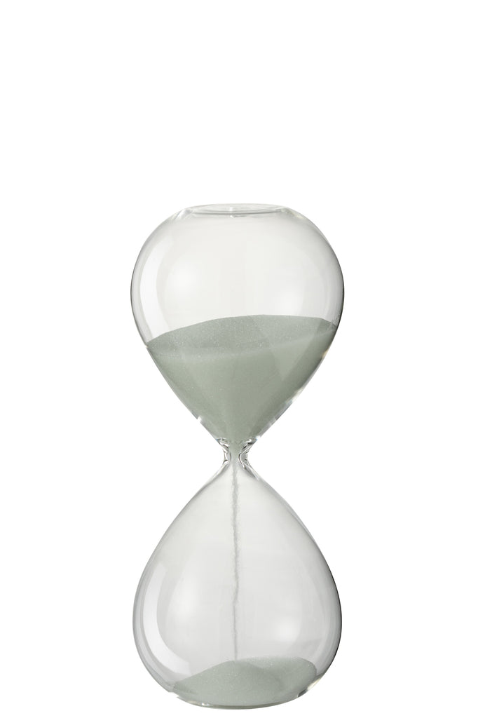Hourglass Deco Glass/Sand White Medium