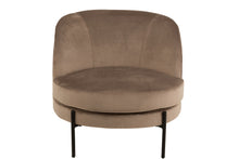 Afbeelding in Gallery-weergave laden, Lounge Chair Round Textile/Metal Brown
