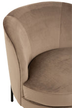 Afbeelding in Gallery-weergave laden, Lounge Chair Round Textile/Metal Brown
