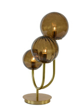 Afbeelding in Gallery-weergave laden, Table lamp 3L 38x20x60 cm MAGDALA glass brown+gold
