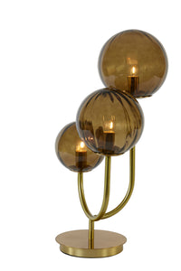 Table lamp 3L 38x20x60 cm MAGDALA glass brown+gold