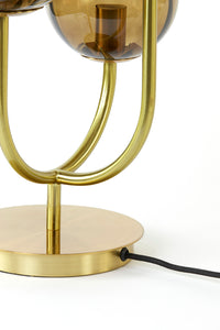 Table lamp 3L 38x20x60 cm MAGDALA glass brown+gold