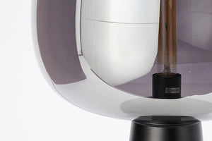 Table lamp 40x59 cm MAYSONY smoked glass+matt black