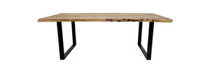 Rechthoekige tafel SoHo - 260x100x73 - Naturel/zwart - Acaciahout/metaal