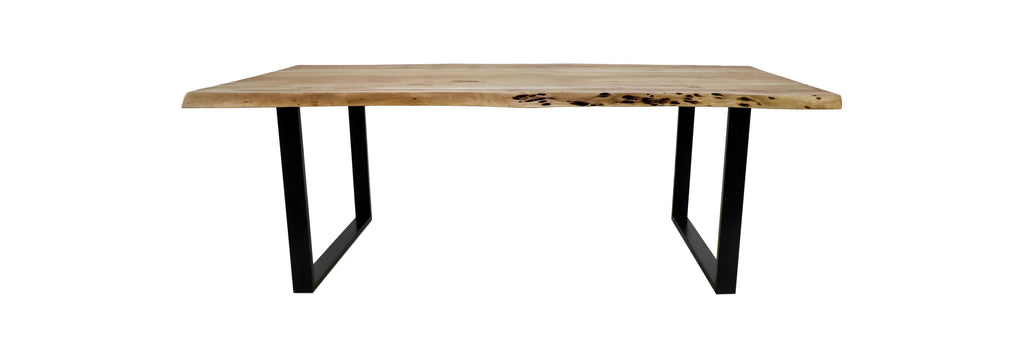 Rechthoekige tafel SoHo - 260x100x73 - Naturel/zwart - Acaciahout/metaal
