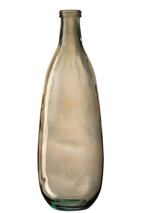 Vase Bottle Glass Light Brown Small