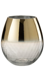 Afbeelding in Gallery-weergave laden, Vase Stripe Glass Gold/Transparent Medium
