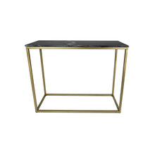 Afbeelding in Gallery-weergave laden, Console tafel Marseille - 100x35x75 - Zwart/goud - Marmer/metaal
