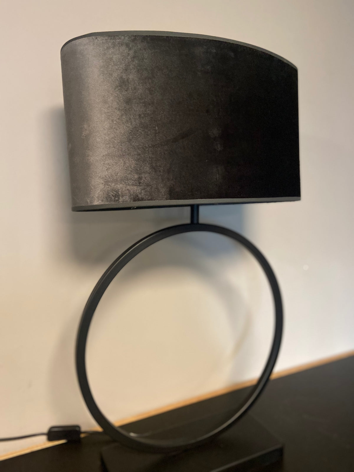 Lampenkap 2012 ovaal L velvet dark grey