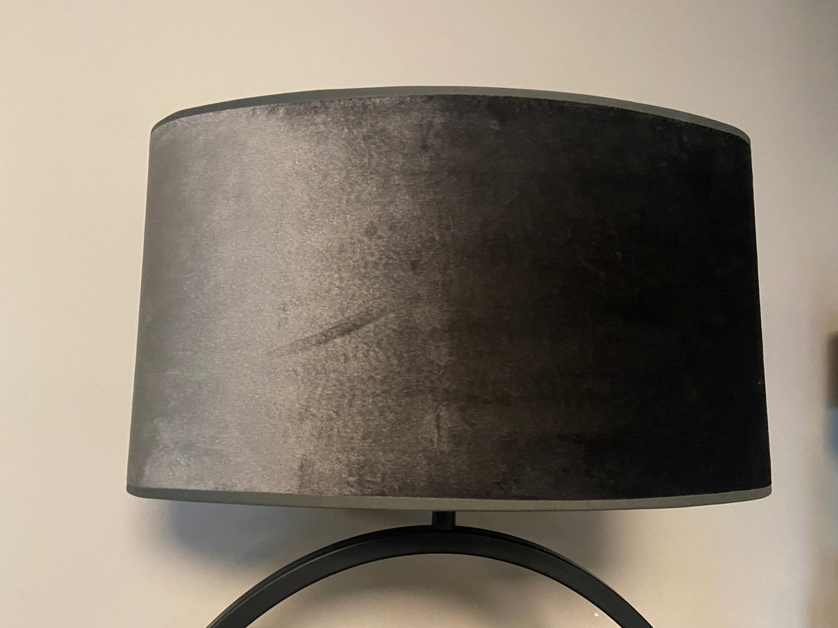Lampenkap 2012 ovaal L velvet dark grey