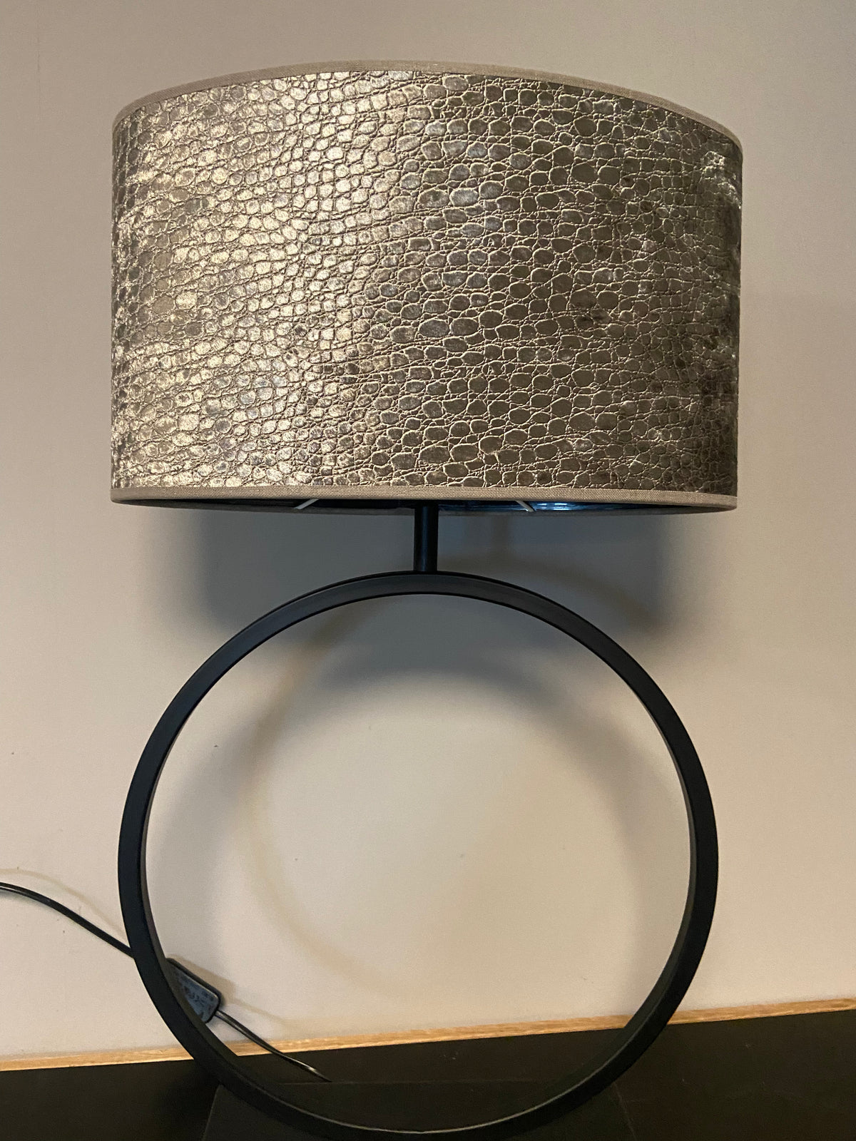 Lampenkap L ovaal croco 2082