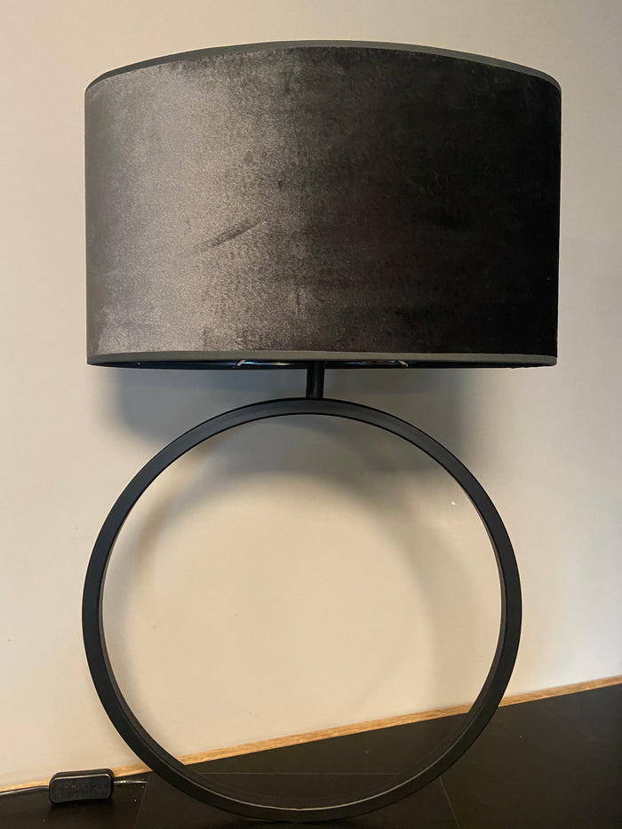 Lampenkap 2012 ovaal L velvet dark grey
