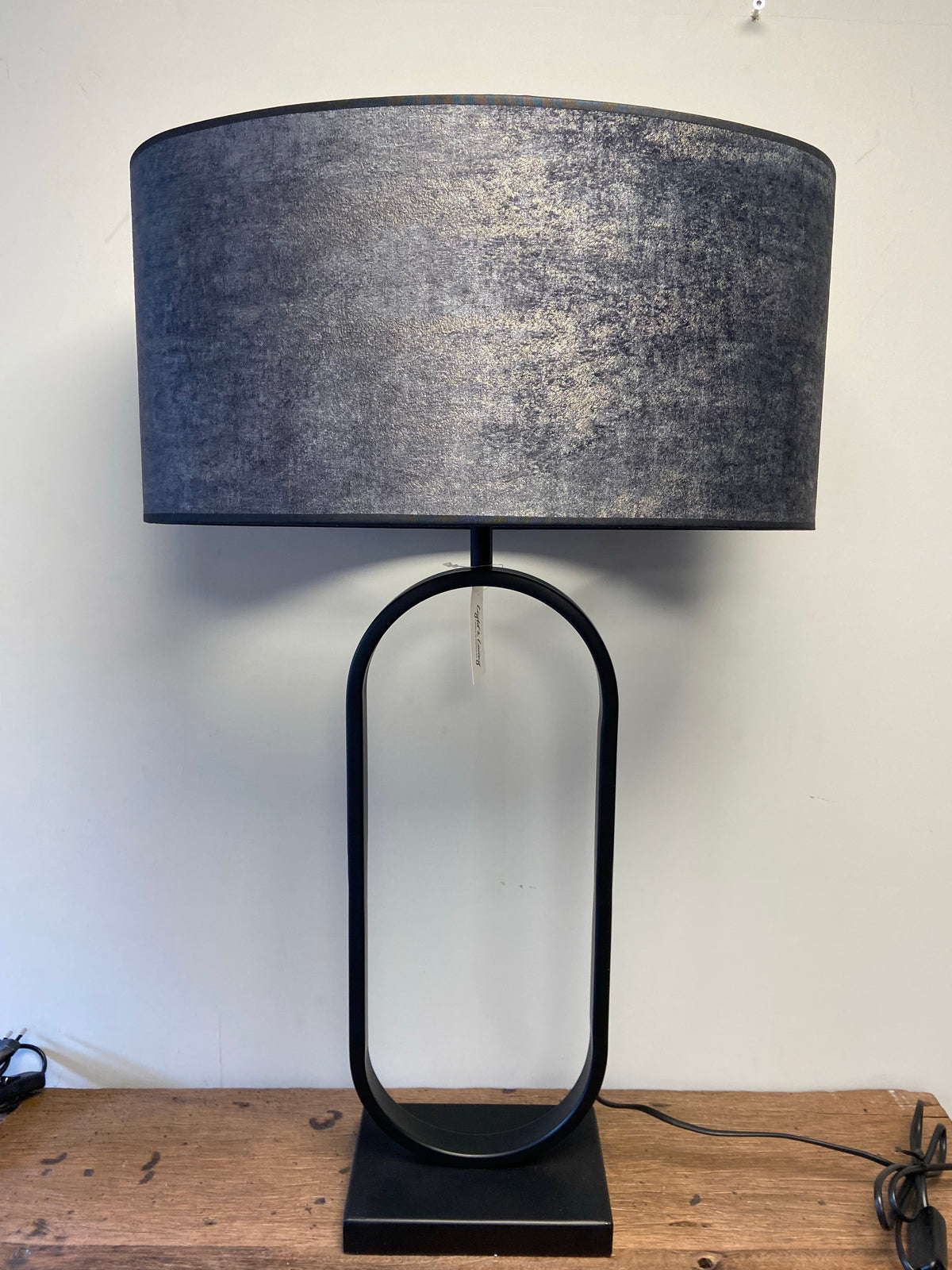 ovale lampenkap zwart goud black gold