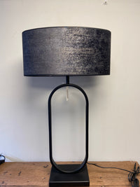 Lampen kap L ovaal  black/gold 2063