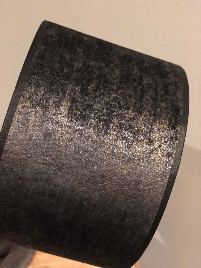 Lampen kap 2063 L ovaal  black/gold velvet P