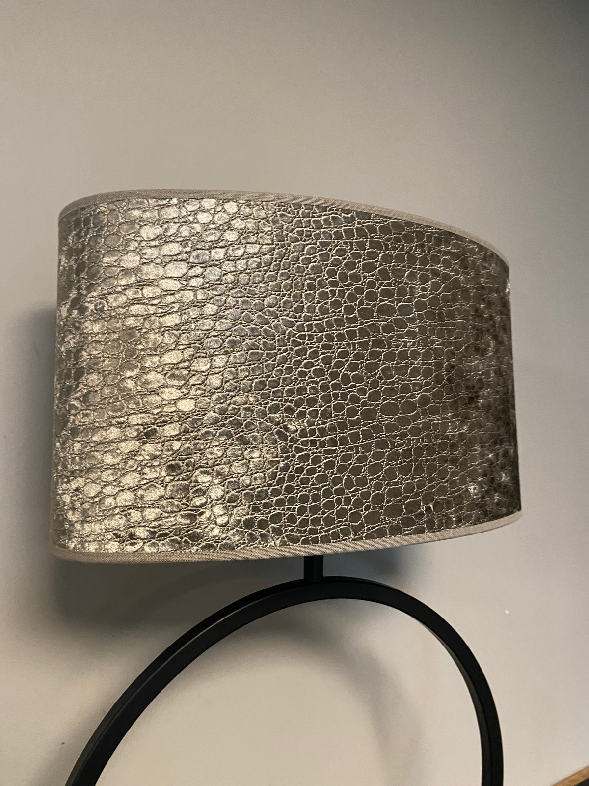 Lampenkap L ovaal croco 2082