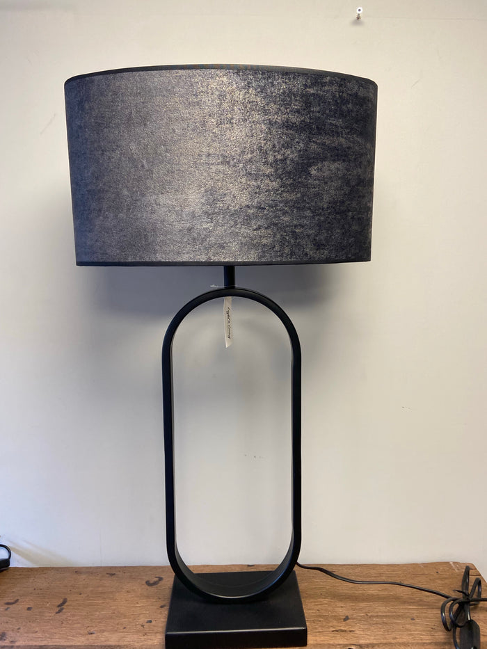 Lampen kap 2063 L ovaal  black/gold velvet P