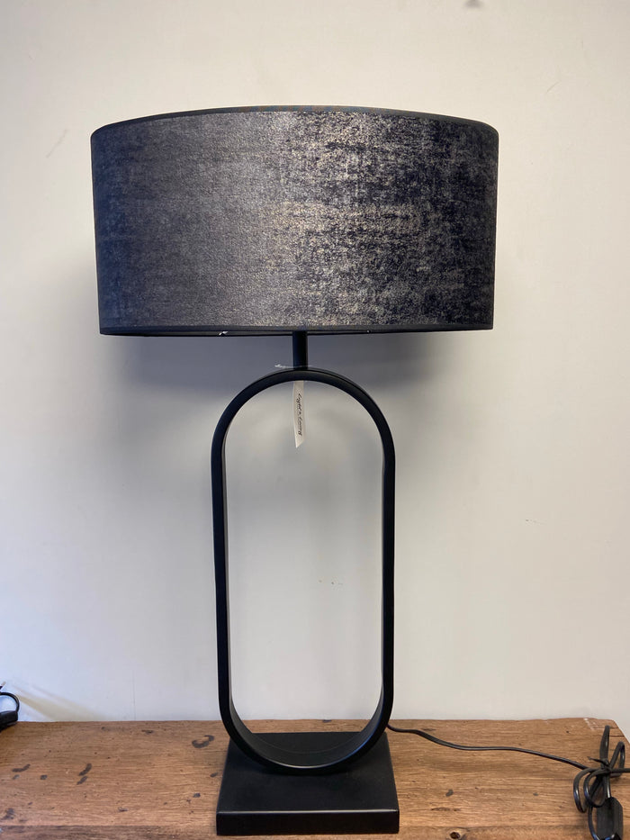 Lampen kap L ovaal  black/gold 2063