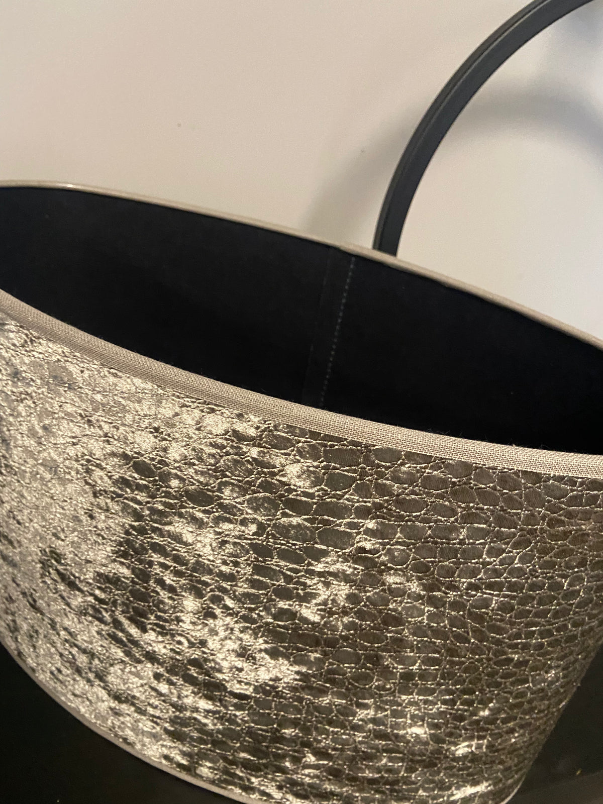 Lampenkap L ovaal croco 2082