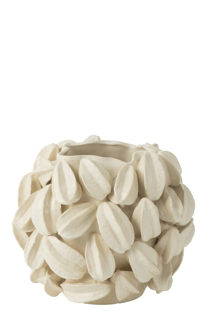 Vase Botanica Cocoa Pod Wide Clay Beige