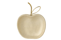 Plate Deco Apple Porcelain Gold Colored