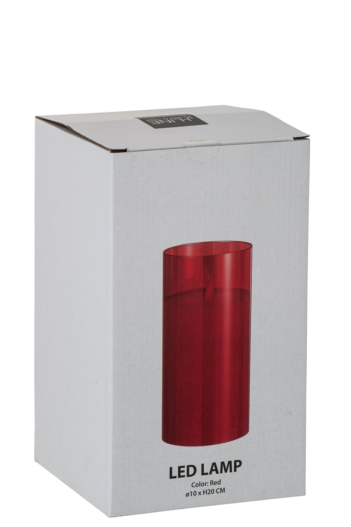 Ledlamp Shining Glass Red Medium
