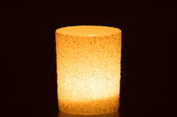 Tealight Holder Snowy Glass White Large