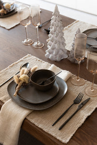 Christmas Tree Deco Sugar Glass Frosted Grey Small