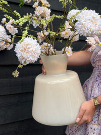 Speciale aanbieding ~ Vaas inclusief Zijdenboeket Ivory garden