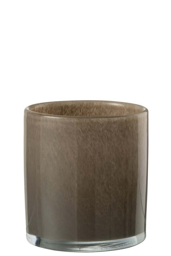 Tealight Holder Jade Brown Medium