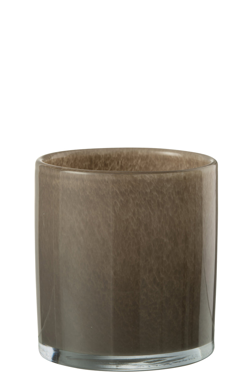 Tealight Holder Jade Brown Medium