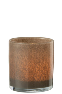 Tealight Holder Jade Brown Medium