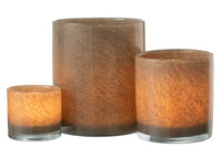 Tealight Holder Jade Brown Large