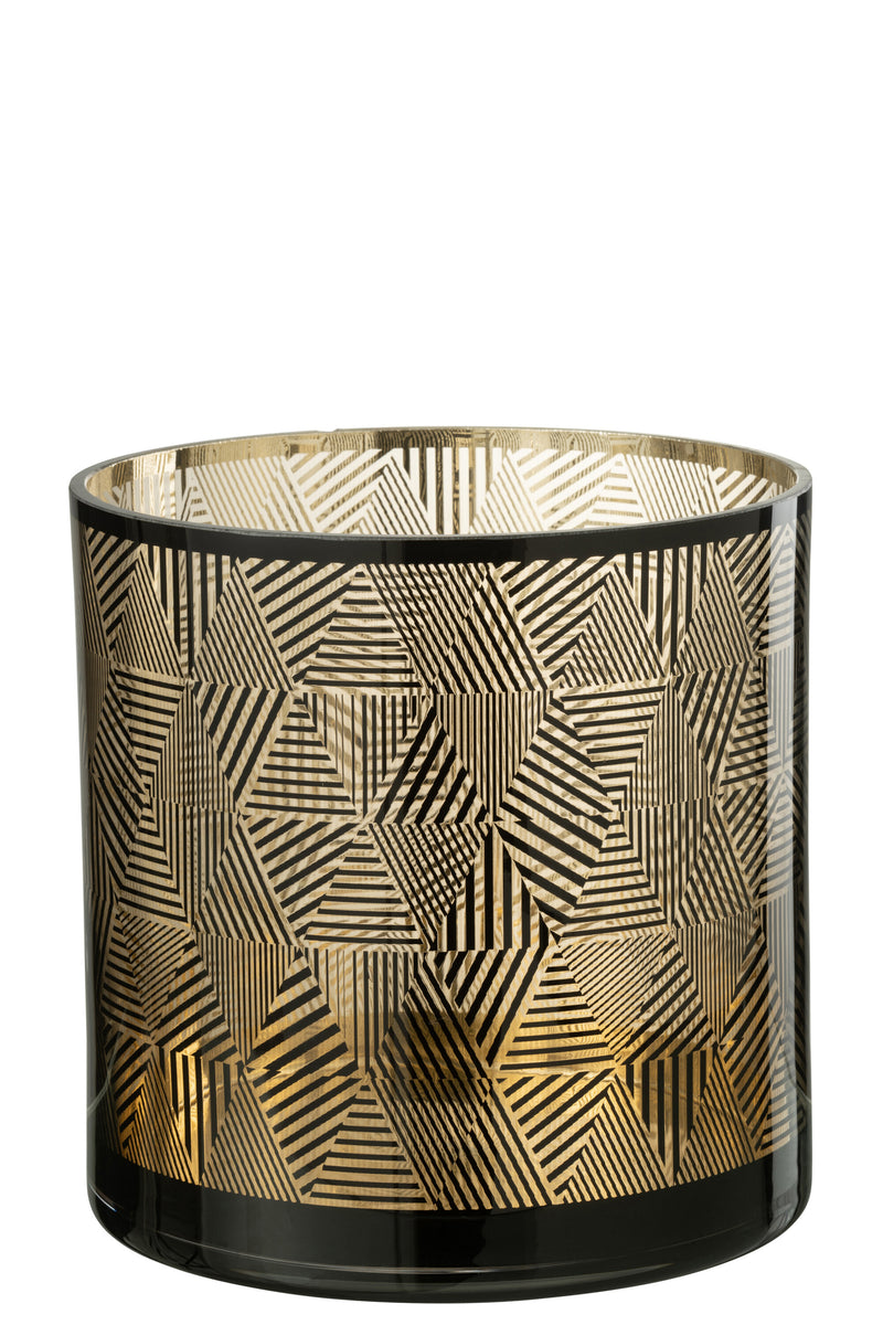 Hurricane Triangles Stripes Glass Br Large